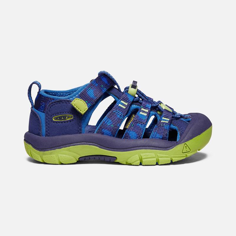 Keen Newport H2 Trekkingsandalen Kinder DE-49316 Blue Depths/Chartreuse - Keen Kinderschuhe Blau